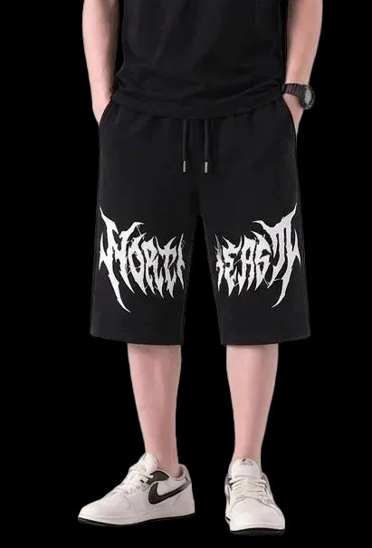 NORTHEAST" Graphic Printed Streetwear Long Shorts By Zilzy