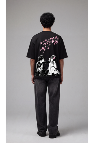 Eren & Mikasa "The End" Oversized Anime T-Shirt  By Zilzy