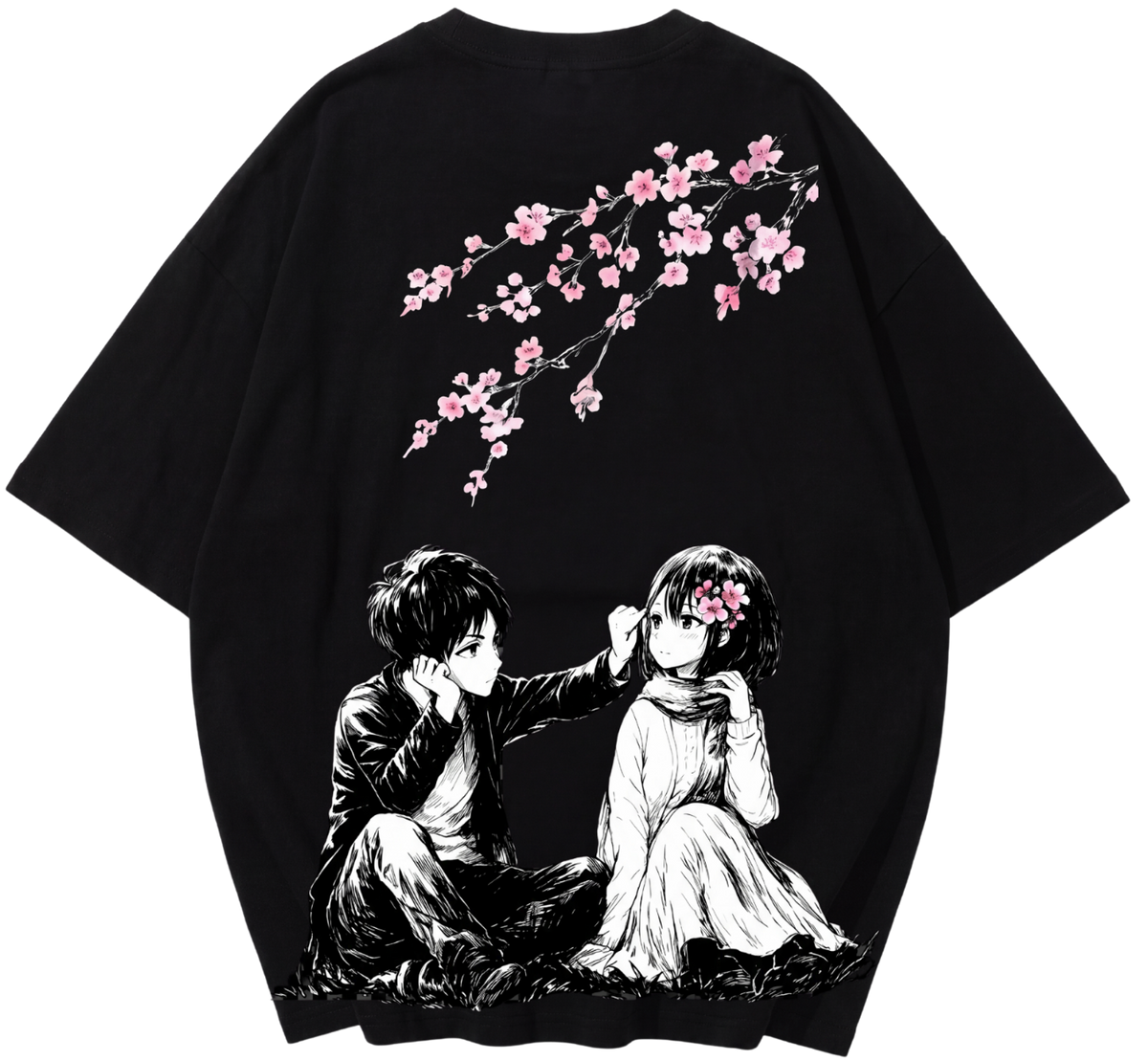 Eren & Mikasa "The End" Oversized Anime T-Shirt  By Zilzy