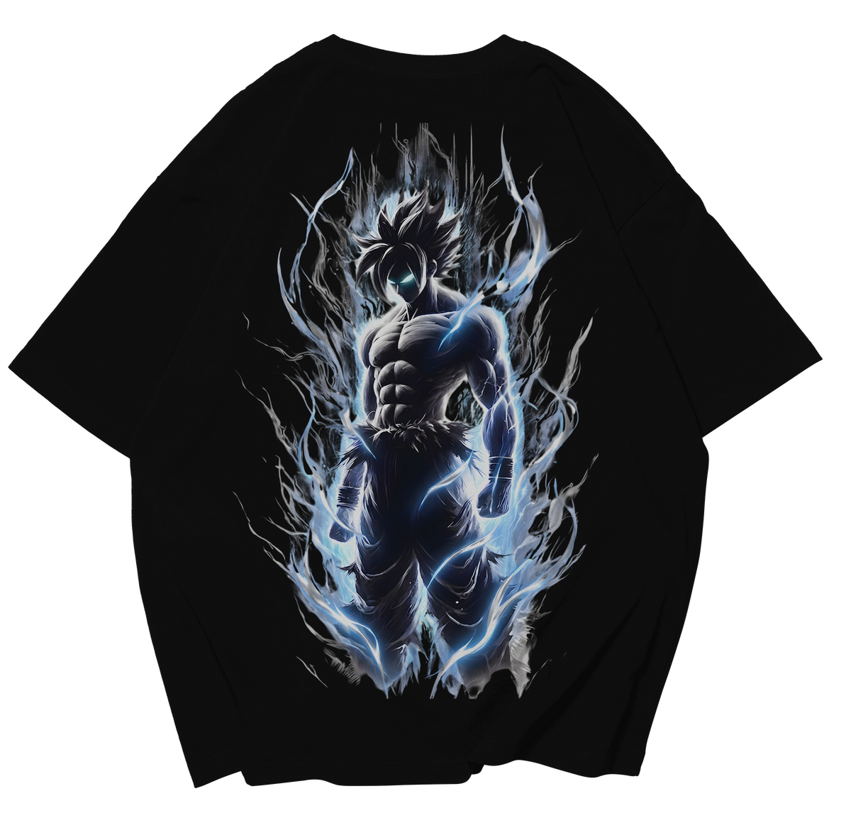 Premium Oversized Anime T-Shirt - Ultra Instinct Goku Graphics