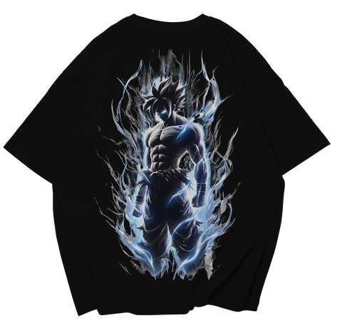 Premium Oversized Anime T-Shirt - Ultra Instinct Goku Graphics