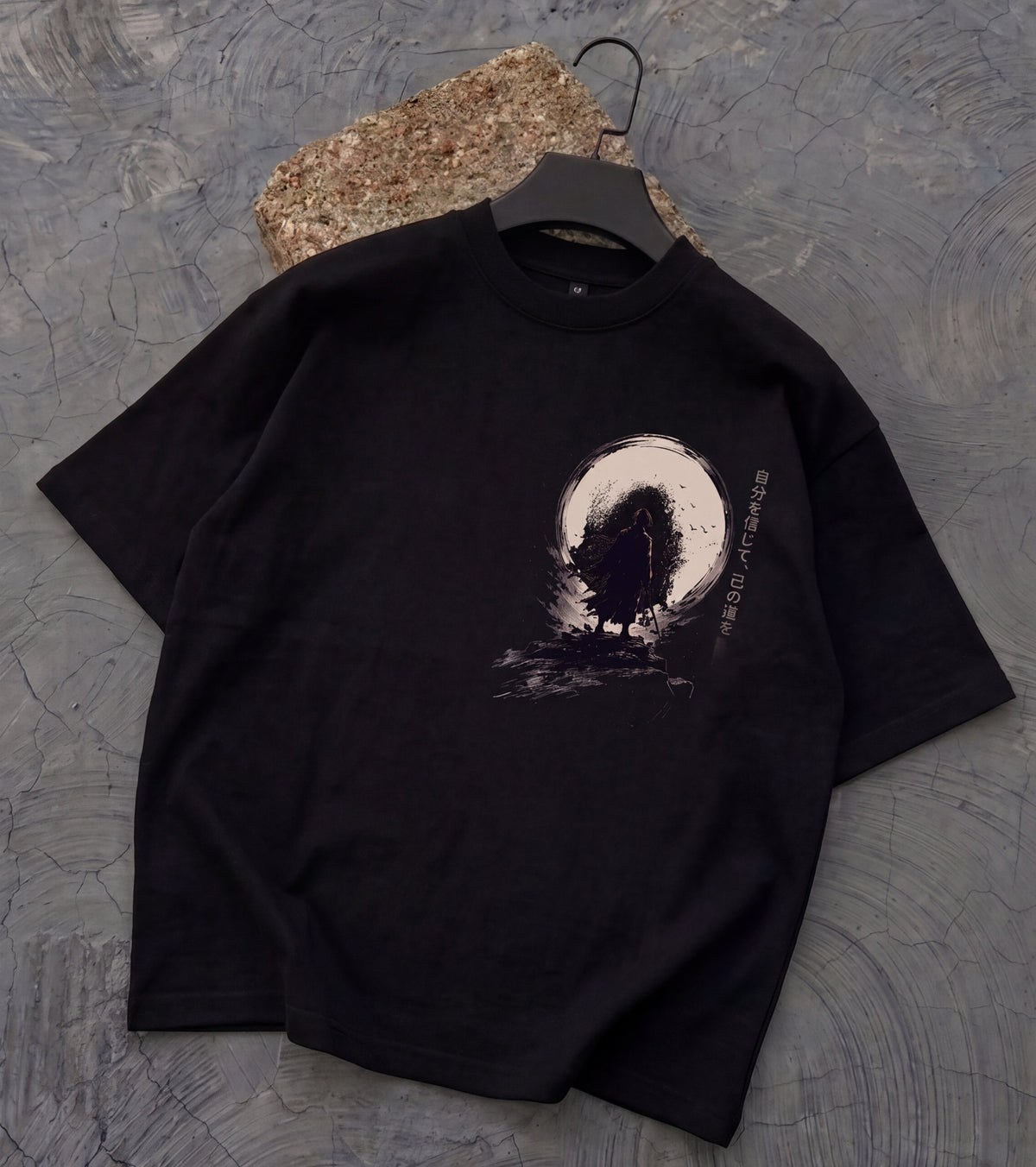 Zilzy "Become Better" Samurai Oversized Graphic T-Shirt