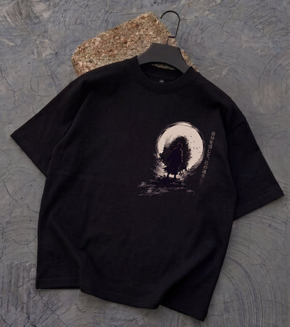 Zilzy "Become Better" Samurai Oversized Graphic T-Shirt