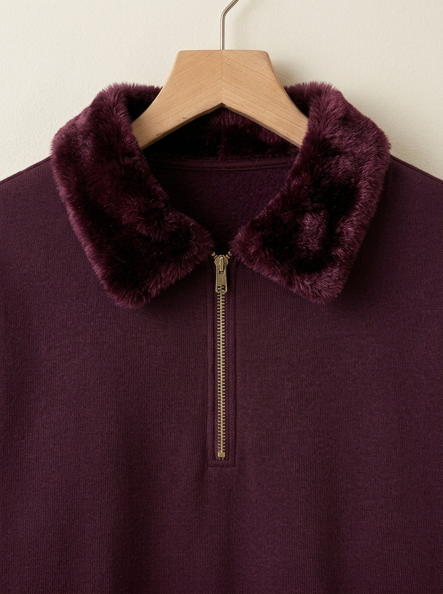 Sweat Shirt Faux Fur Unisex By Zilzy