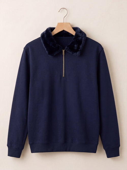 Sweat Shirt Faux Fur Unisex By Zilzy