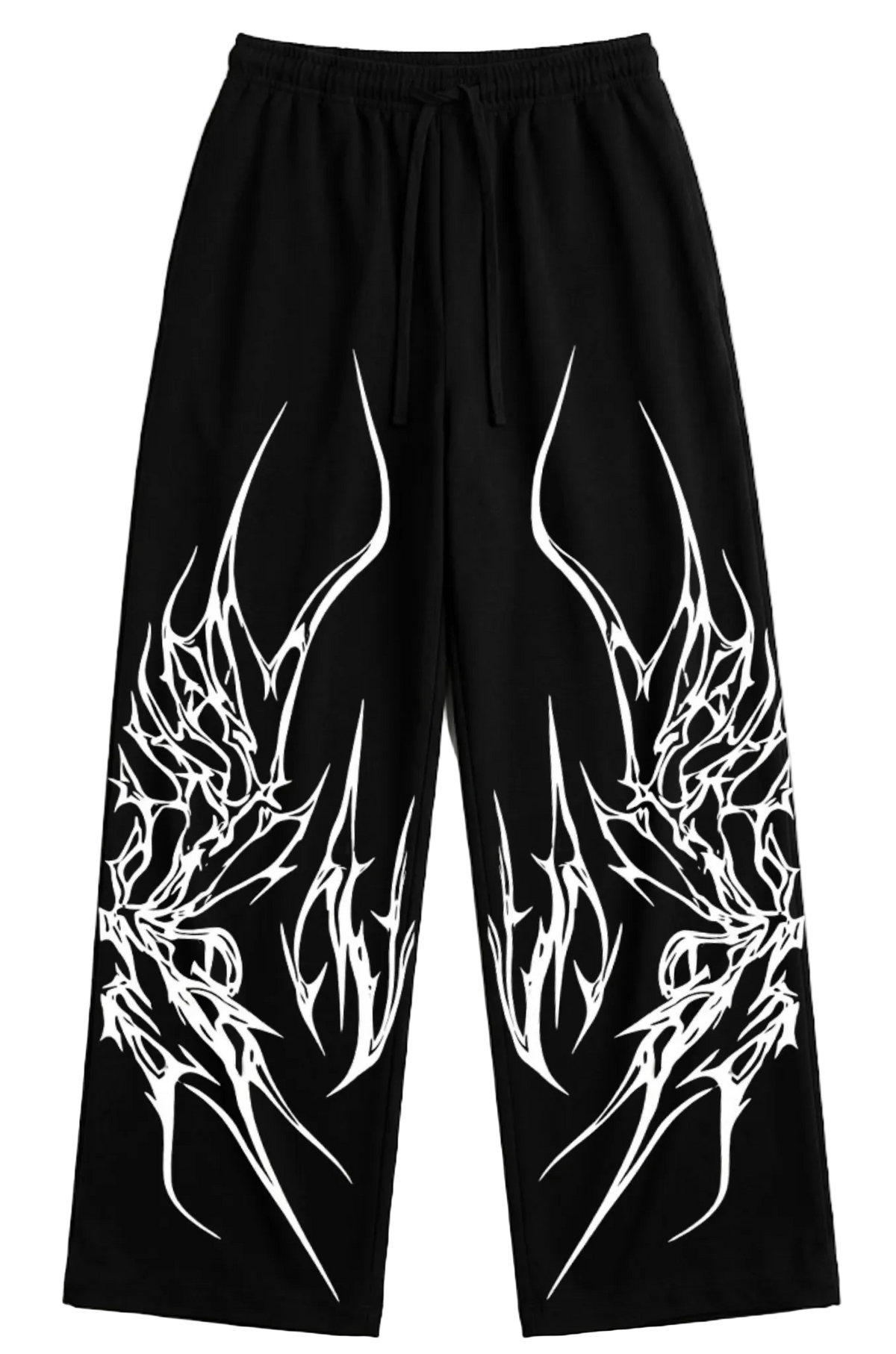 Tribal Graphic Printed Wide-Leg Sweatpants | Premium DTF Print By Zilzy