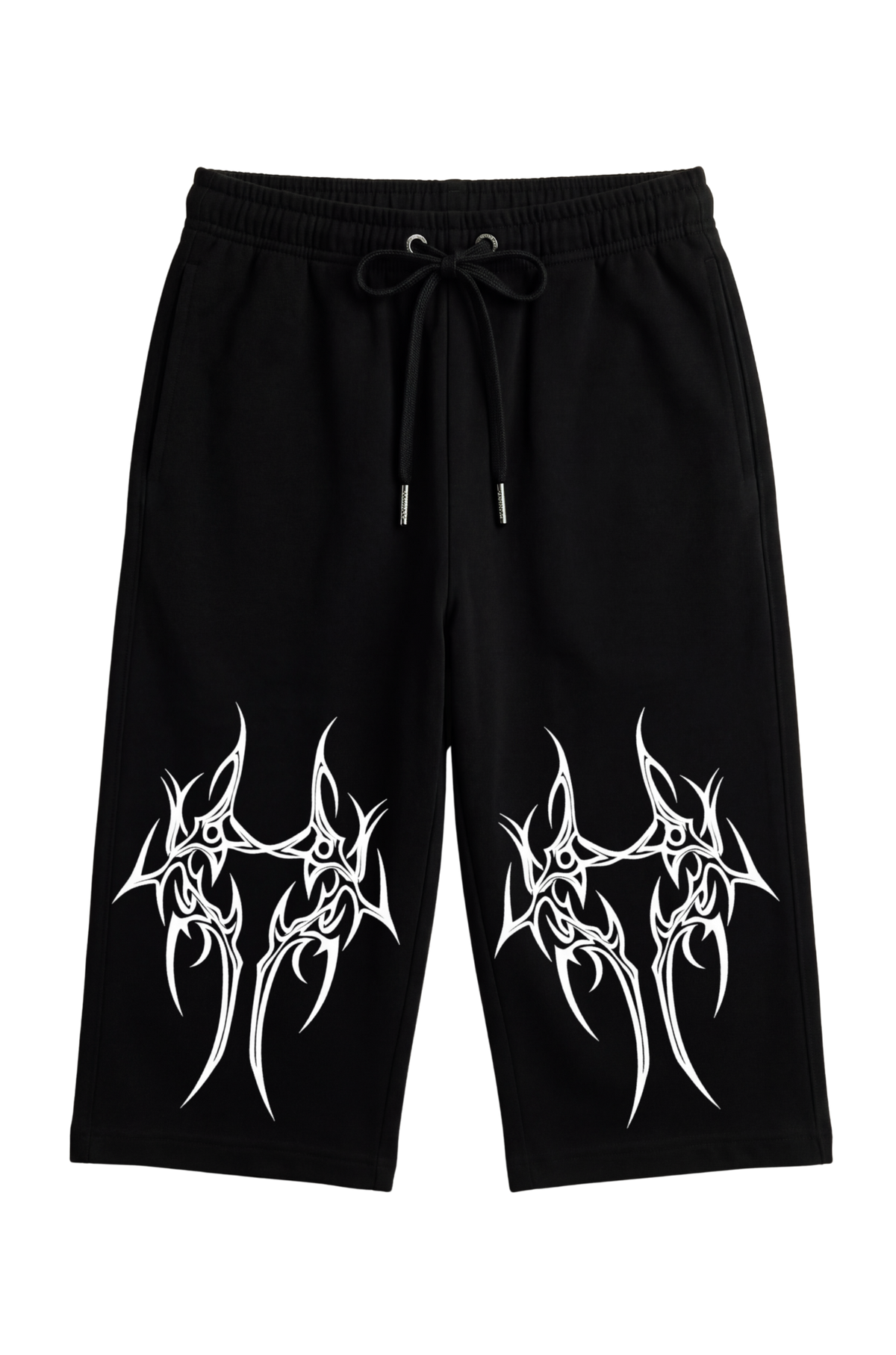 Neo-Tribal" Cyber Graphic Printed Streetwear Long Shorts By Zilzy