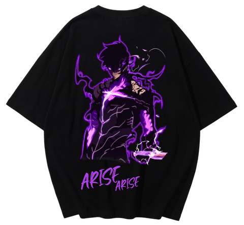 Solo Leveling Sung Jin-Woo "ARISE" Oversized T-Shirt By Zilzy