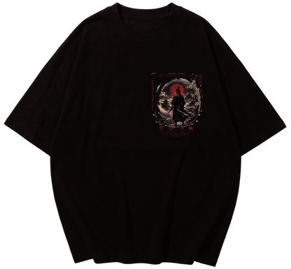 Zilzy "Discipline & Kaizen" Samurai Oversized Graphic T-Shirt